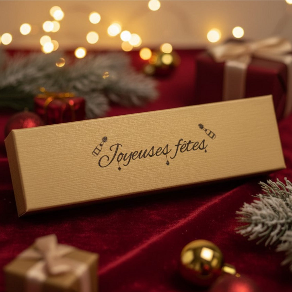 Coffret stylo gravé joyeuses fêtes cadeau noël entreprise